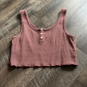 Red and white striped tank top